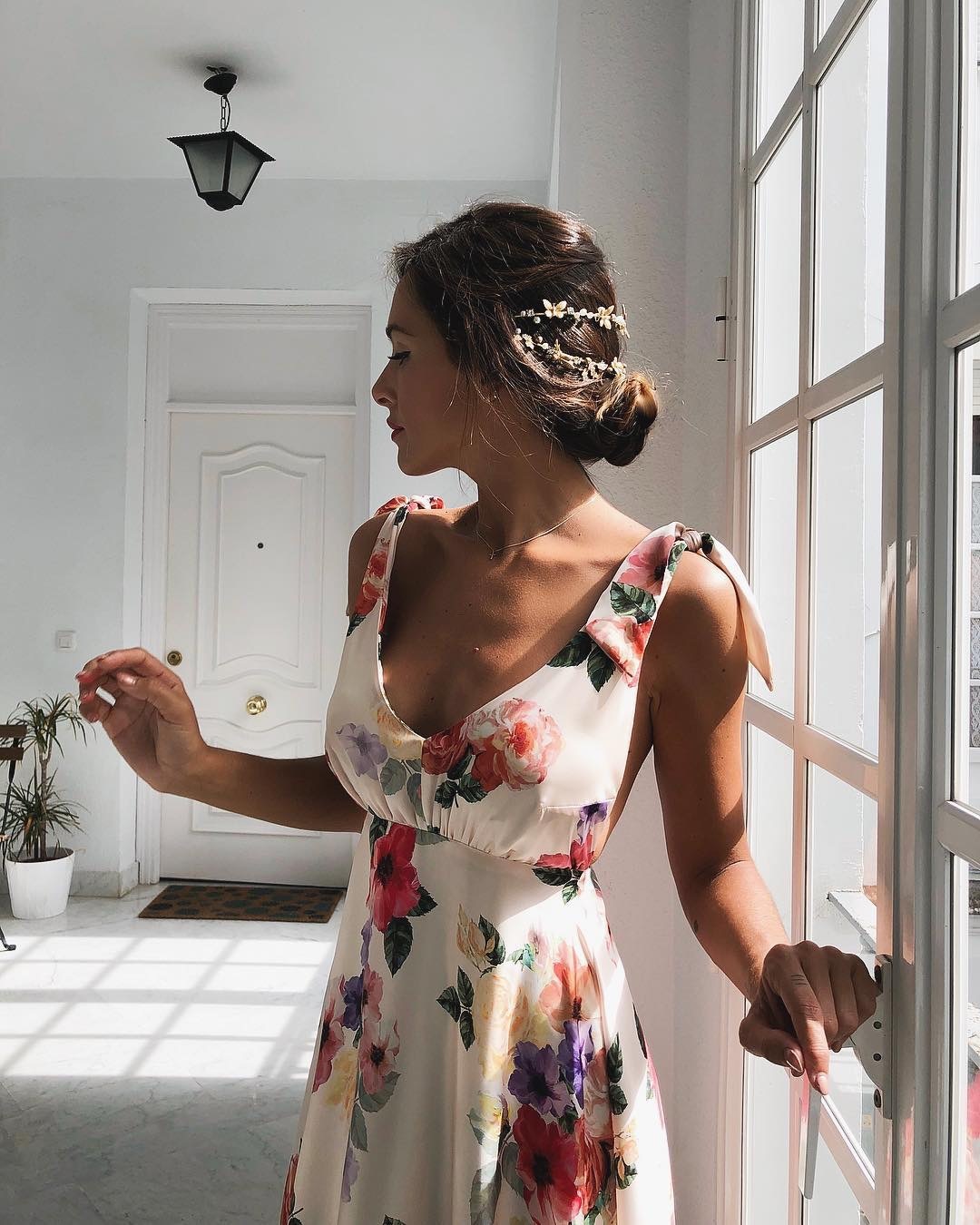 Women Dress Sexy Bohemia Print es Deep V Neck Backless Slip High Waist Floral Plus Size Summer Maxi 210524