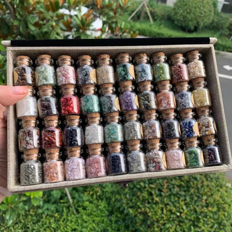 Decorative Objects & Figurines Natural Crystal Gravel Bottle Tumbled Stone Crafts Chips For Gift_XCG
Decorative Objects & Figurines Natural Crystal Gravel Bottle Tumbled Stone Crafts Chips For Gift_XCG