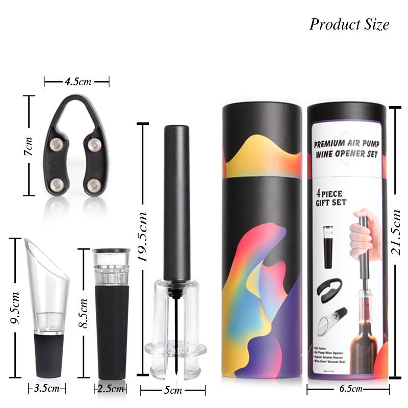 practical wine pneumatic bottle opener set small volume easy to open and exquisite packaging Suitable for gift giving
practical wine pneumatic bottle opener set small volume easy to open and exquisite packaging Suitable for gift giving