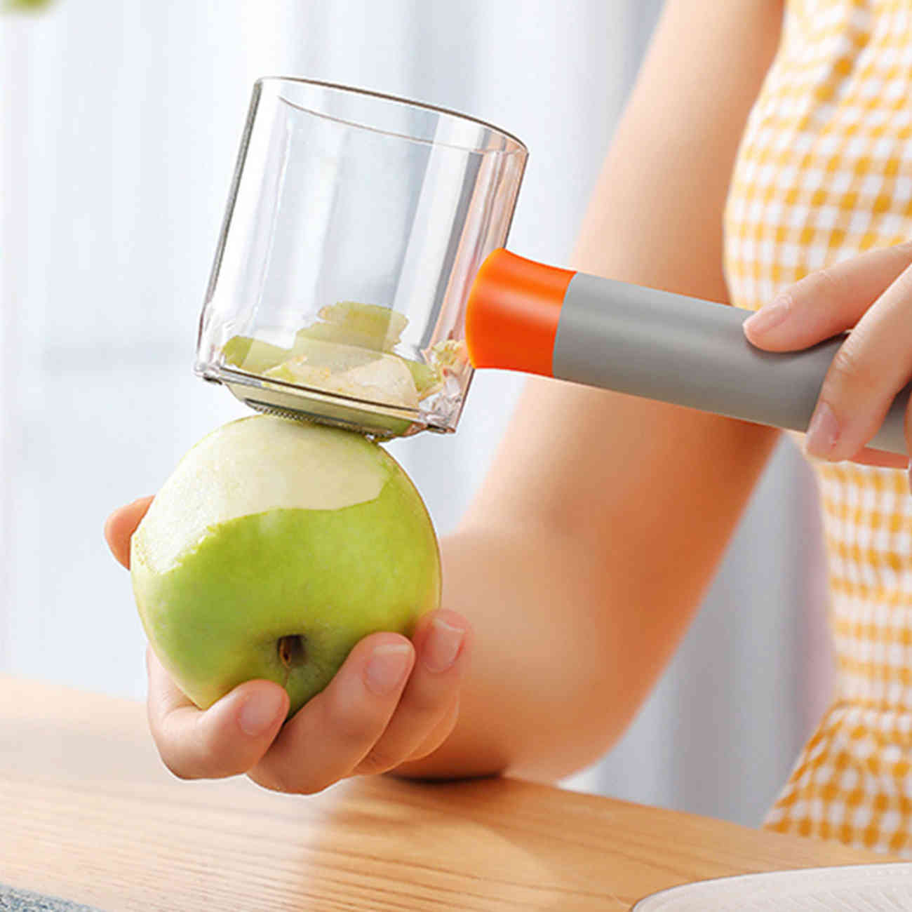 Pelapatate in acciaio con scatola di immagazzinaggio buccia di frutta per verdure da cucina per utensili da cucina per la casa