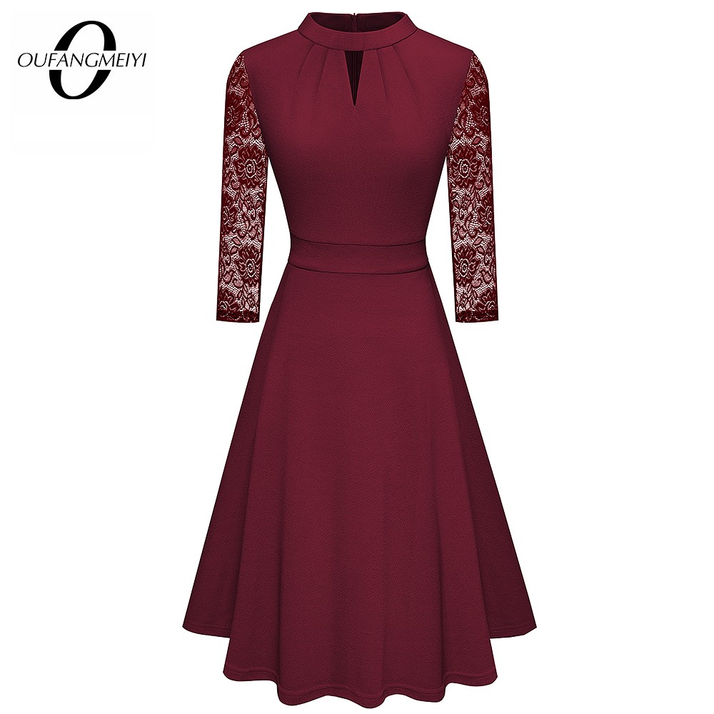 Women Vintage Chic Floral Hollow Out Lace Patchwork Elegant New Year Party Flare A-Line Dress EA234, Black
Women Vintage Chic Floral Hollow Out Lace Patchwork Elegant New Year Party Flare A-Line Dress EA234, Black