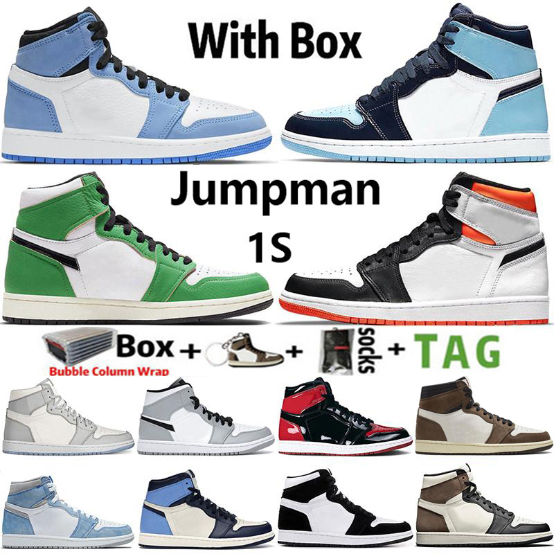 Mens Jumpman 1 High OG 1s Electro Orange Men Basketball Shoes Hyper Royal University Blue Lucky Green Dark Mocha Pollen UNC Obsidian Women Sneakers Trainers With Box, 32
Mens Jumpman 1 High OG 1s Electro Orange Men Basketball Shoes Hyper Royal University Blue Lucky Green Dark Mocha Pollen UNC Obsidian Women Sneakers Trainers With Box, 32