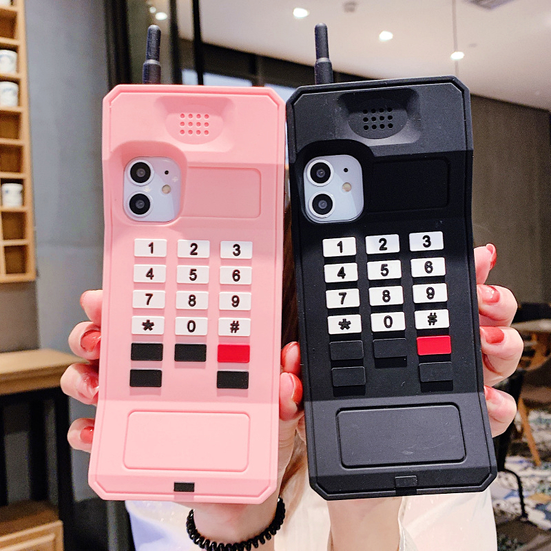 3D Cellular Classic Mobile Phone Case Coques Retro For iPhone 13 Case 12Pro Max 11 Xs Max Xr 7 8 Plus Full Protection Soft Cover, Black with lanyard
3D Cellular Classic Mobile Phone Case Coques Retro For iPhone 13 Case 12Pro Max 11 Xs Max Xr 7 8 Plus Full Protection Soft Cover, Black with lanyard