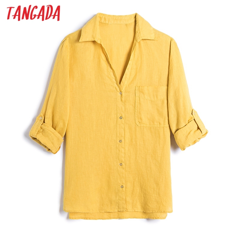 Women Basic Solid Cotton Blouse Long Sleeve Chic Female Office Lady Shirt Blusas Femininas 6H5 210416