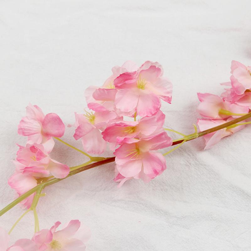 70" / 1.8M Artificial Cherry Blossom Hanging Vine Silk Flowers Garland Fake Plants Leaf For Home Wedding Decor 100pcs/lot Decorative & Wreat
