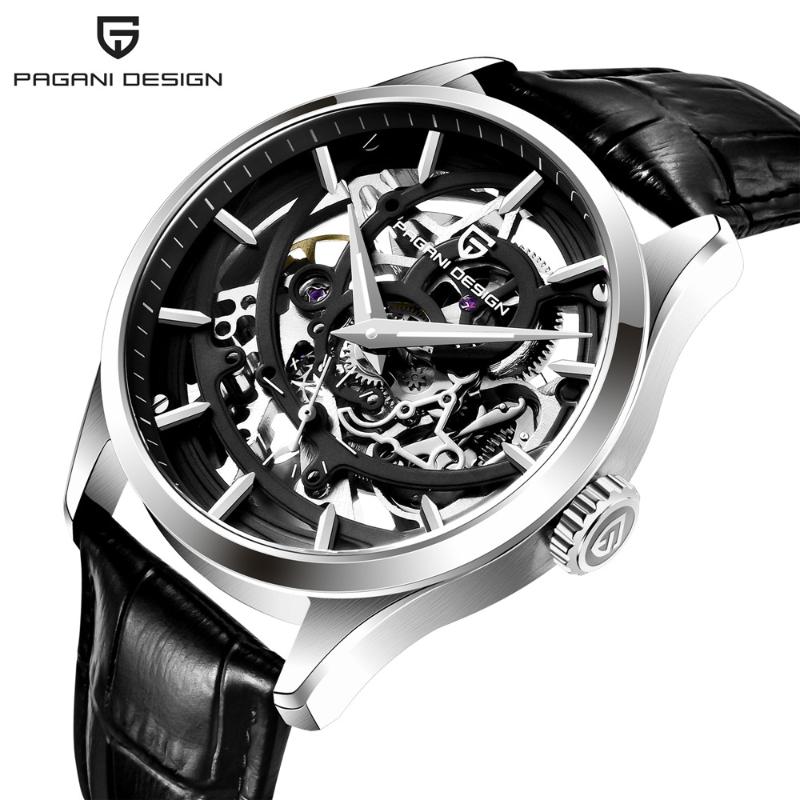 DESIGN Brand Men Black Watch Luxury Automatic Mechanical Leather Wrist 100M Waterproof Relogio Masculino Wristwatches
DESIGN Brand Men Black Watch Luxury Automatic Mechanical Leather Wrist 100M Waterproof Relogio Masculino Wristwatches