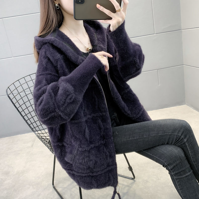 Women's Sweaters cashmere coat imitation of marten, thick jacket with hood, sweater knitted zipper ypeza, autumn 6Y4L, 1# shoe box
Women's Sweaters cashmere coat imitation of marten, thick jacket with hood, sweater knitted zipper ypeza, autumn 6Y4L, 1# shoe box