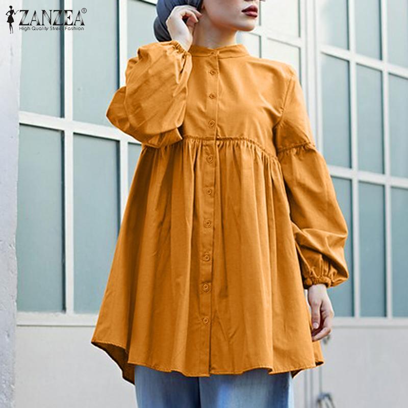 Women' Blouses & Shirts Women Long Sleeve Casual Solid Blouse Muslim Tops Dubai Turkey Abaya Hijab Buttons Down Loose Blusas, Black
Women' Blouses & Shirts Women Long Sleeve Casual Solid Blouse Muslim Tops Dubai Turkey Abaya Hijab Buttons Down Loose Blusas, Black