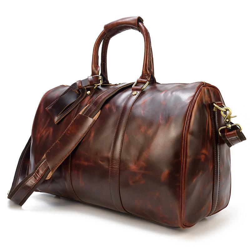 Duffel Bags Men's Vintage Leather Travel Bag Oil Large-capacity Handbag Casual Shoulder, 01
Duffel Bags Men's Vintage Leather Travel Bag Oil Large-capacity Handbag Casual Shoulder, 01