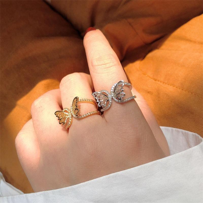 Cluster Rings BUDROVKY S925 Sterling Silver Butterfly Ring Female Korean East Gate Micro Diamond French Elegant Retro Jewelry
Cluster Rings BUDROVKY S925 Sterling Silver Butterfly Ring Female Korean East Gate Micro Diamond French Elegant Retro Jewelry