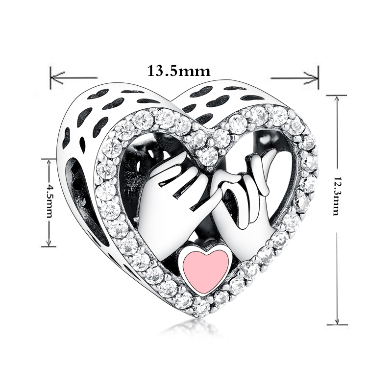 Fit Original Europe Charm Bracelet 925 Sterling Silver Beads Hook Gesture Two Hands Cross Openwork Jewelry For Making Berloque