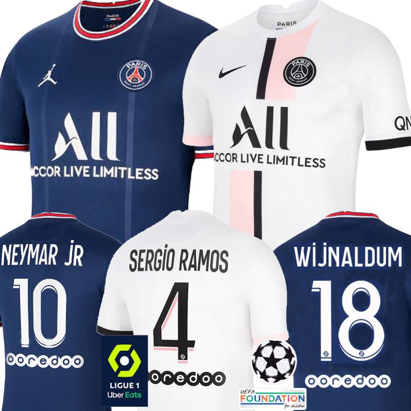 PSG WIJNALDUM SERGIO RAMOS Soccer Jerseys 2021 Paris Saint Germain NEYMAR JR MBAPPE HAKIMI Maillots football shirt MARQUINHOS VERRATTI Men kids kit enfants equipe, Away
PSG WIJNALDUM SERGIO RAMOS Soccer Jerseys 2021 Paris Saint Germain NEYMAR JR MBAPPE HAKIMI Maillots football shirt MARQUINHOS VERRATTI Men kids kit enfants equipe, Away
