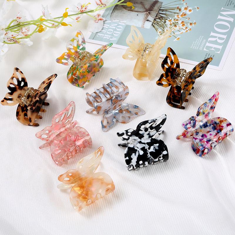 Hair Accessories Acetic Acid Imitation Marbling Butterfly Girl Claw Ponytail Holder Pins Headwear Grab Clip Women
Hair Accessories Acetic Acid Imitation Marbling Butterfly Girl Claw Ponytail Holder Pins Headwear Grab Clip Women