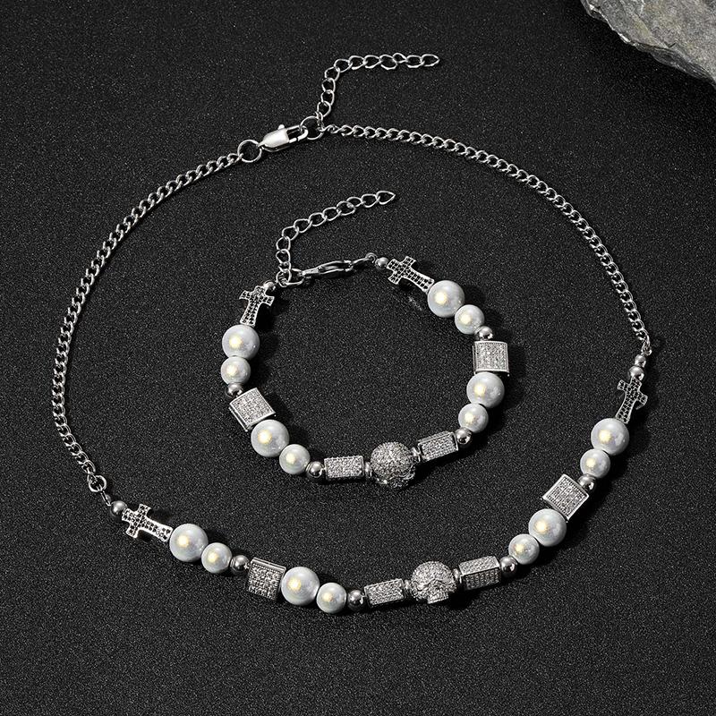 Chains Hip Hop Bling Iced Out Cube Suqare And Pearl Insert Stainless Steel Cuban Link Chain Necklaces For Men Rapper Jewelry Gift, Silver
Chains Hip Hop Bling Iced Out Cube Suqare And Pearl Insert Stainless Steel Cuban Link Chain Necklaces For Men Rapper Jewelry Gift, Silver