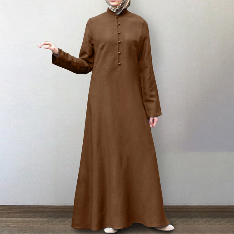 Turkey Dubai Muslim Long Dress Women stand collar elegant button Abaya Islamic Clothing Elbise Moroccan Kaftan Hijab Dresses
Turkey Dubai Muslim Long Dress Women stand collar elegant button Abaya Islamic Clothing Elbise Moroccan Kaftan Hijab Dresses