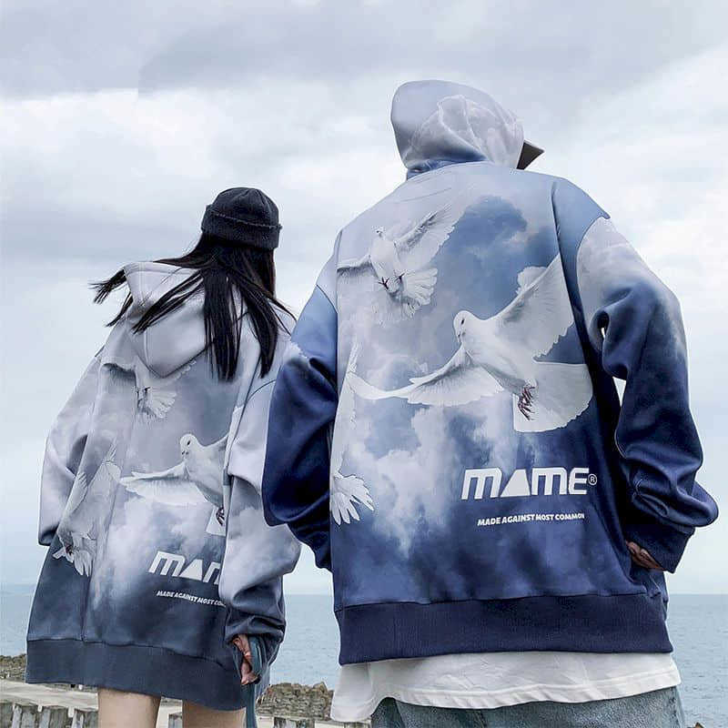 Plush thick Hoodies men women top autumn winter couples Harajuku high street loose Peace printed sweatshirt hip hop jacket 210526, Gray
Plush thick Hoodies men women top autumn winter couples Harajuku high street loose Peace printed sweatshirt hip hop jacket 210526, Gray