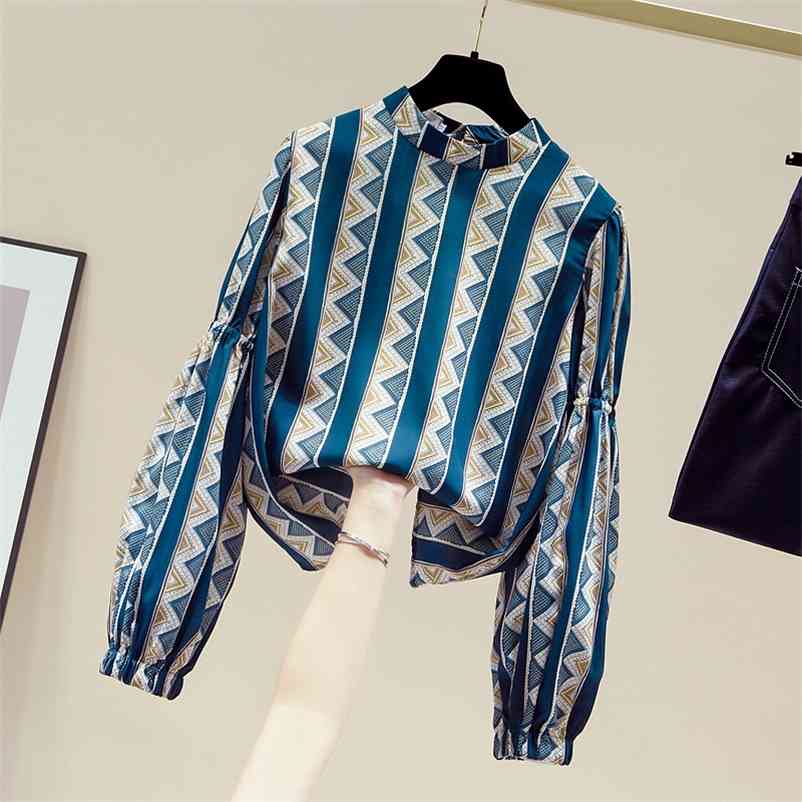 Autumn Women' Balloon Long Sleeves Retro Print OL Shirts Office Ladies Shirt Blouse Tops A4082 210519, Beige
Autumn Women' Balloon Long Sleeves Retro Print OL Shirts Office Ladies Shirt Blouse Tops A4082 210519, Beige