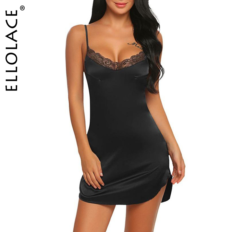 2021sleepwear womens nightgown silk imitation womens home clothes night dress women sleepwear home dress nightie, Black;white
2021sleepwear womens nightgown silk imitation womens home clothes night dress women sleepwear home dress nightie, Black;white