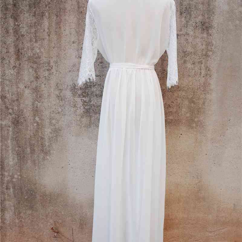 White Long Beach dress Chiffon Cove up Swimwear Women Pareos de Playa Mujer Sarong Bikini Cover Tunic For #Q655 210420