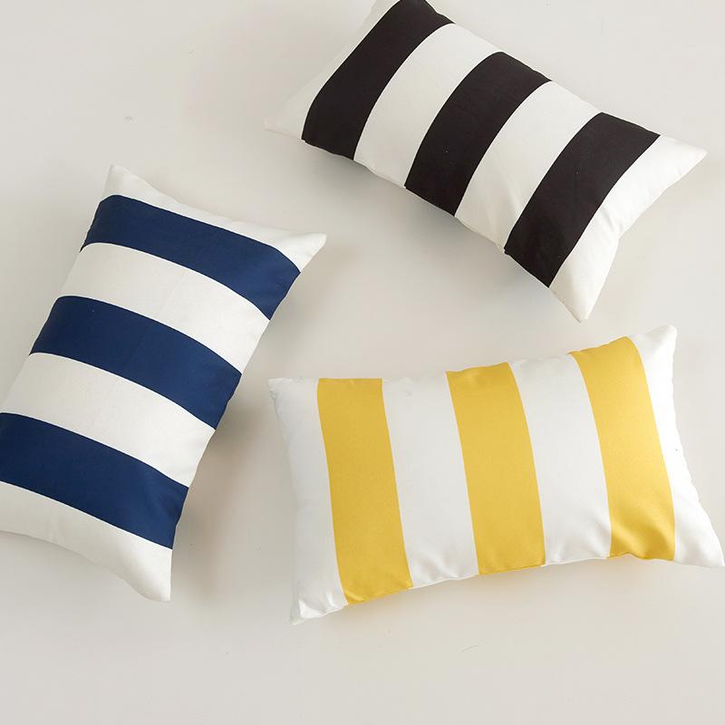 Cushion/Decorative Pillow Simple Home Waterproof Fabric Outdoor Wide Stripe Wavy Geometric Cover Without Core Backrest, Blue wavy pattern
Cushion/Decorative Pillow Simple Home Waterproof Fabric Outdoor Wide Stripe Wavy Geometric Cover Without Core Backrest, Blue wavy pattern