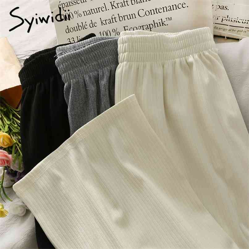 Elastic High Waist Pants Women Folds Casual Solid Black Flat Loose Trousers Spring Summer Korean Fashion 210607, Gray
Elastic High Waist Pants Women Folds Casual Solid Black Flat Loose Trousers Spring Summer Korean Fashion 210607, Gray