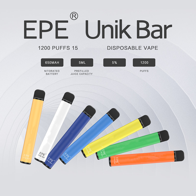 2021 Original EPE Unik Bar Disposable Vape Pens E cigarettes Mods 1200 2500 4000 puffs 5.0ml Capacity 650mAh Battery Starter Kits Wholesale
2021 Original EPE Unik Bar Disposable Vape Pens E cigarettes Mods 1200 2500 4000 puffs 5.0ml Capacity 650mAh Battery Starter Kits Wholesale