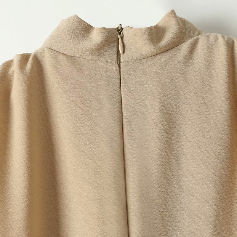 Lucyever Casual Draped Collar Women Blouses Elegant Sleeveless Solid Color Shirts Woman Solid Chic Office Shirt Ladies 210521