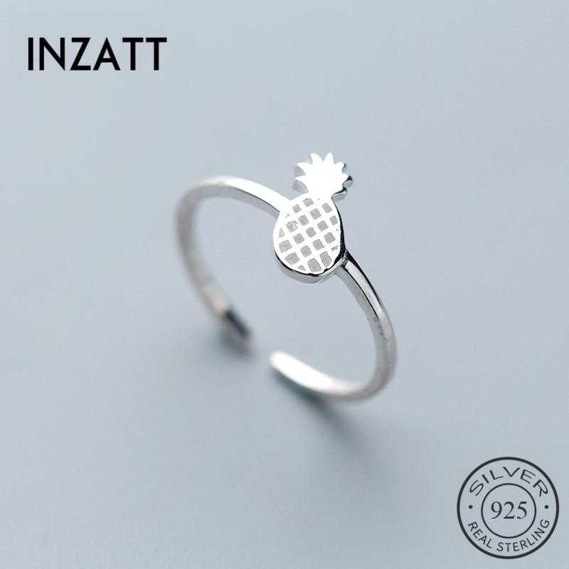 Cluster Rings INZAReal 925 Sterling Silver Irregular Hollow Fruit Opening Ring For Women Pineapple Party FINE Jewelry Interesting Gift
Cluster Rings INZAReal 925 Sterling Silver Irregular Hollow Fruit Opening Ring For Women Pineapple Party FINE Jewelry Interesting Gift