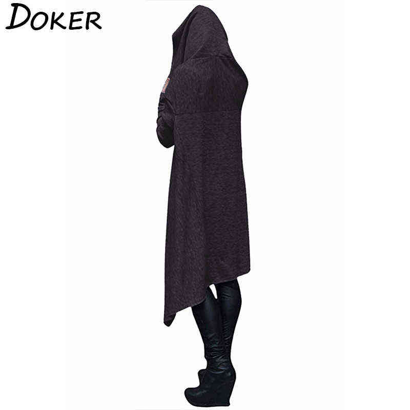 Autumn Winter Long Hoodies Sweatshirts Women Plus Size Loose Long Sleeve Hooded Sweatshirt Female Casual Pullover Hoodie 211108
