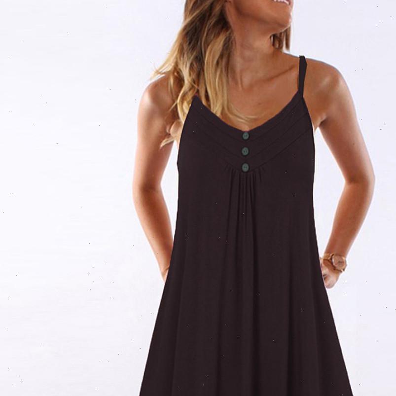 women sleeveless dress summer spaghetti strap double breasted plain shift fashion dresses woman party night vestidos, Black;gray
women sleeveless dress summer spaghetti strap double breasted plain shift fashion dresses woman party night vestidos, Black;gray