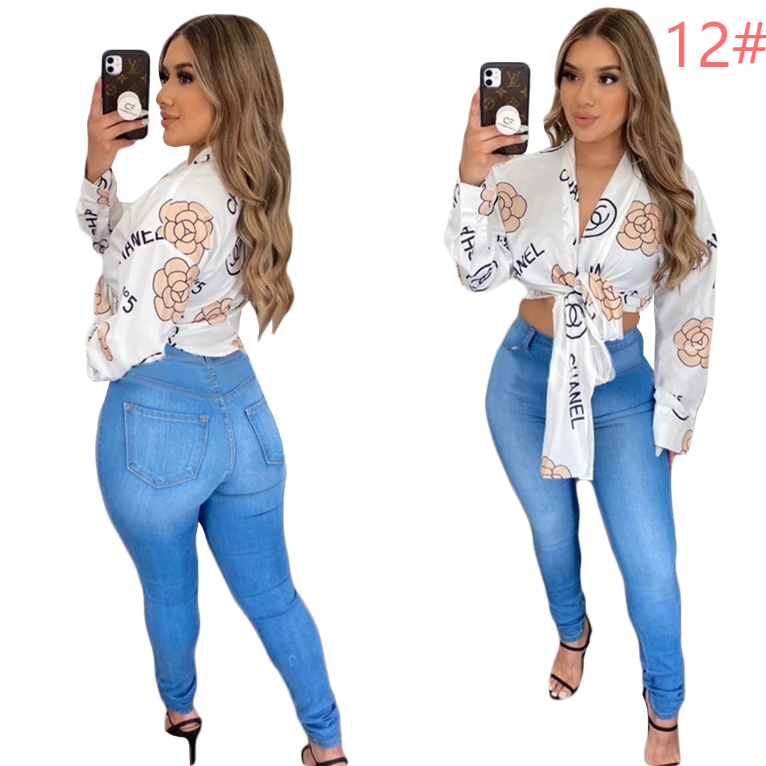 Free Ship 2021 Women Fashion Print Long Sleeve Criss Cross Shirts Lady Casual Blouse Crop Tops XXL, 11#
Free Ship 2021 Women Fashion Print Long Sleeve Criss Cross Shirts Lady Casual Blouse Crop Tops XXL, 11#