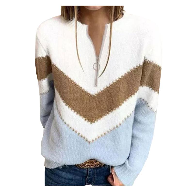 Women's Sweaters Women Fashion Sweater Oversized Chunky Knit Color Block Zipper Long Sleeve Pullover Tops Winter Clothes Pull Femme Hiver, White;black
Women's Sweaters Women Fashion Sweater Oversized Chunky Knit Color Block Zipper Long Sleeve Pullover Tops Winter Clothes Pull Femme Hiver, White;black