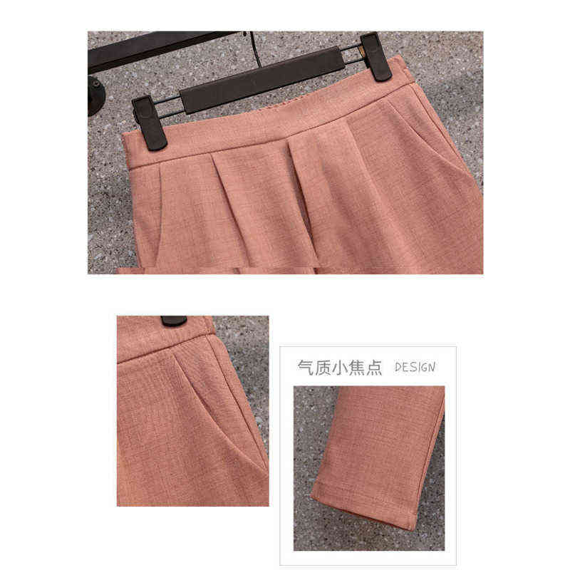 Two Pieces Set Women Single Breasted Long Sleeve Solid Color Office Blazer Jacket Elegant Slim Tops High Waist Pant Suits 211122