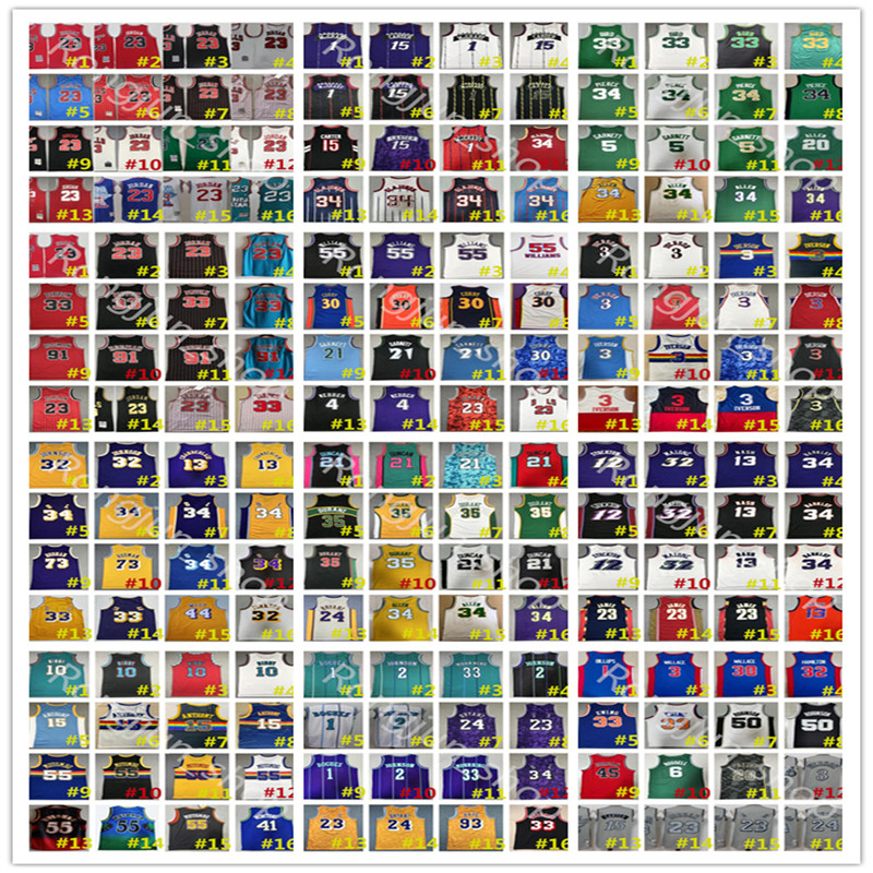 Vintage Vince Allen Carter Iverson Basketball Black Mamba Steve Hakeem Nash Olajuwon Jerseys Ray Garnet Allen Miller Hill Rodman Malone McGrady Throwback Jersey, Select number of picture
Vintage Vince Allen Carter Iverson Basketball Black Mamba Steve Hakeem Nash Olajuwon Jerseys Ray Garnet Allen Miller Hill Rodman Malone McGrady Throwback Jersey, Select number of picture