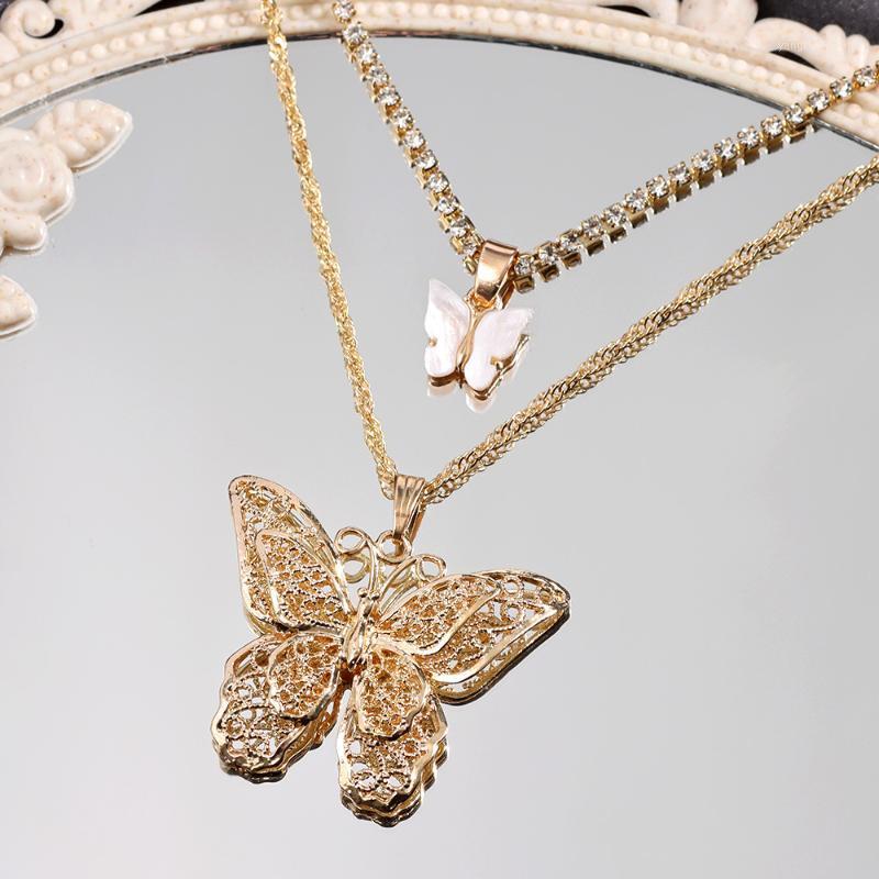 Chains Multilayer Metal Hollow Big Butterfly Crystal Tennis Chain Necklace For Women Cute Acrylic Pendant Collar Jewelry Gift
Chains Multilayer Metal Hollow Big Butterfly Crystal Tennis Chain Necklace For Women Cute Acrylic Pendant Collar Jewelry Gift