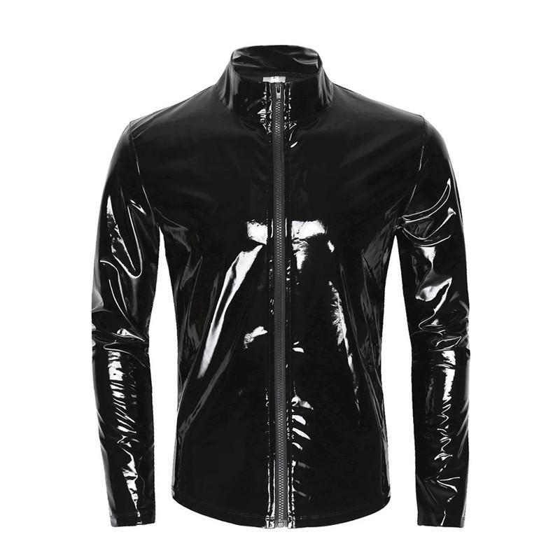 Men' Jackets 2021 Autumn And Winter European American PVC High-gloss Patent Leather Jacket Large Size5XL, Black
Men' Jackets 2021 Autumn And Winter European American PVC High-gloss Patent Leather Jacket Large Size5XL, Black