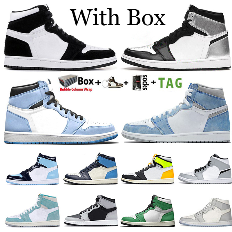 2021 Top Quality Jumpman 1 1s Mens Basketball Shoes Hyper Royal University Blue Lucky Green UNC Twist Obsidian women Sneakers Trainers Size 36-46, 41
2021 Top Quality Jumpman 1 1s Mens Basketball Shoes Hyper Royal University Blue Lucky Green UNC Twist Obsidian women Sneakers Trainers Size 36-46, 41