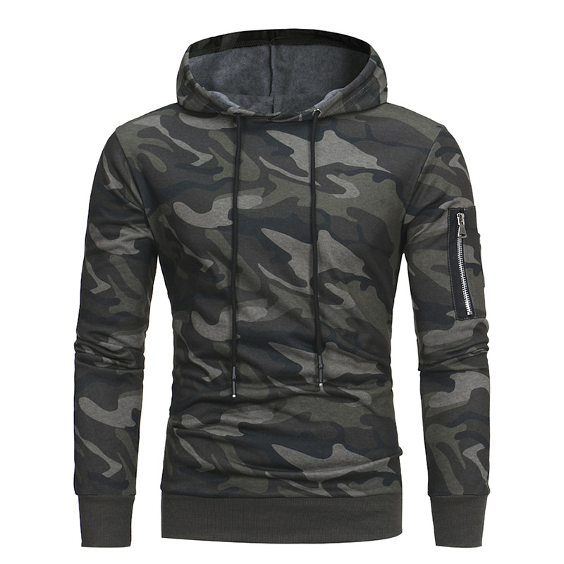 Autumn Mens Casual Hoodies Loose Fitting Long Sleeve Clothes with Camouflage Pattern Zipper Decoration Two Colors, Gray
Autumn Mens Casual Hoodies Loose Fitting Long Sleeve Clothes with Camouflage Pattern Zipper Decoration Two Colors, Gray
