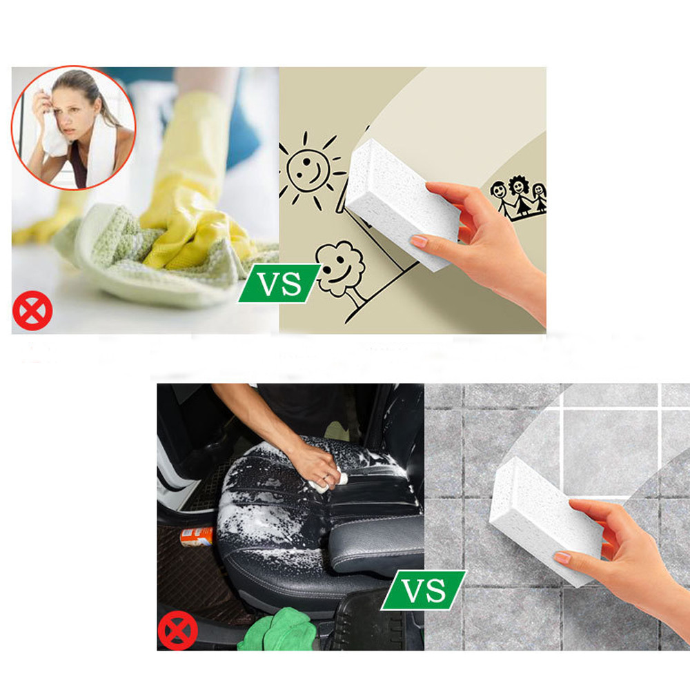 1pc White sponge brush kitchen wash washing tool multi-functional kitchen cleaning foam useful and soft