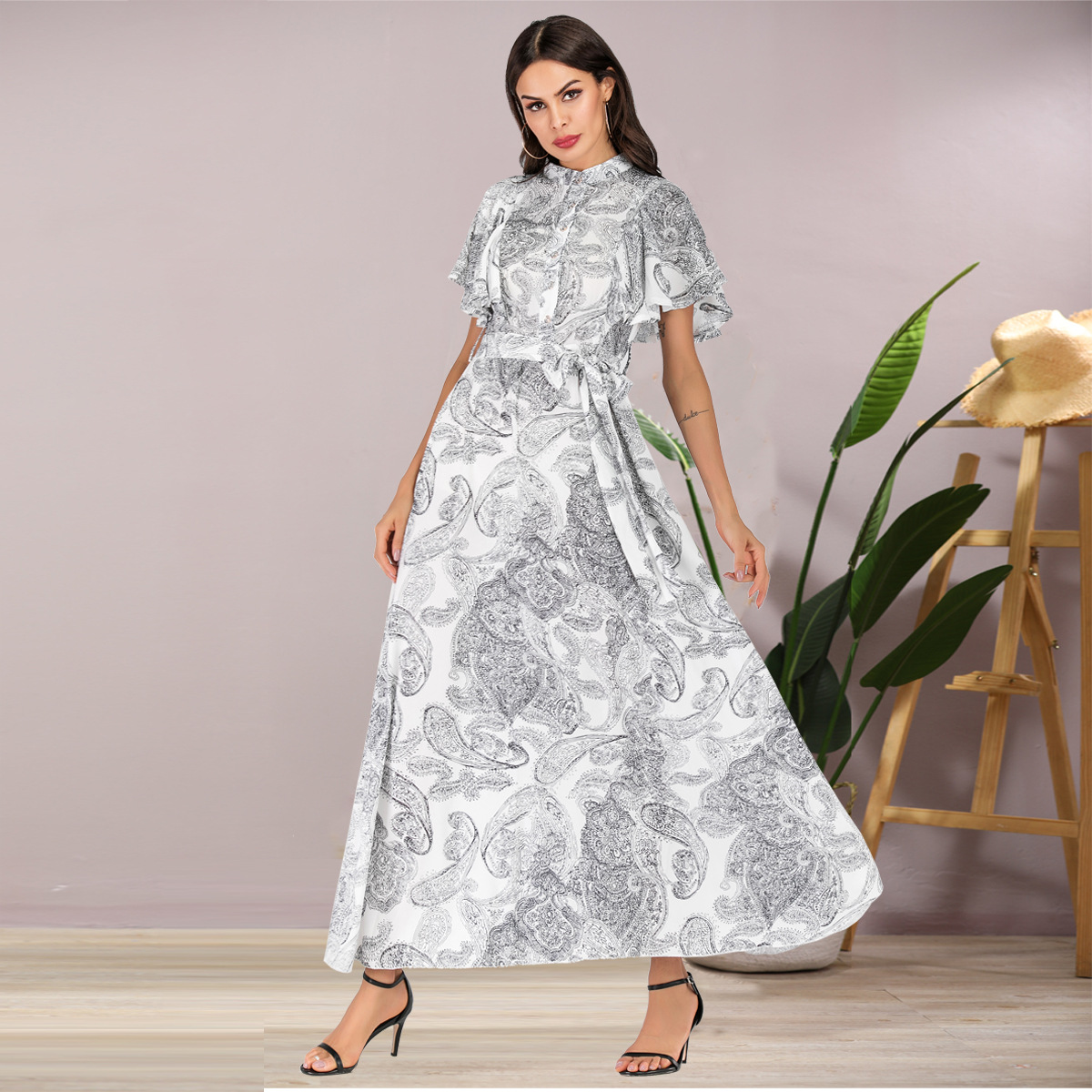 Muslim Kaftan Abaya Dress Stand Collar Button Party Vestidos Ramadan Islamic Women Lace-up Moroccan Caftan Dubai Arab Long Robe
Muslim Kaftan Abaya Dress Stand Collar Button Party Vestidos Ramadan Islamic Women Lace-up Moroccan Caftan Dubai Arab Long Robe
