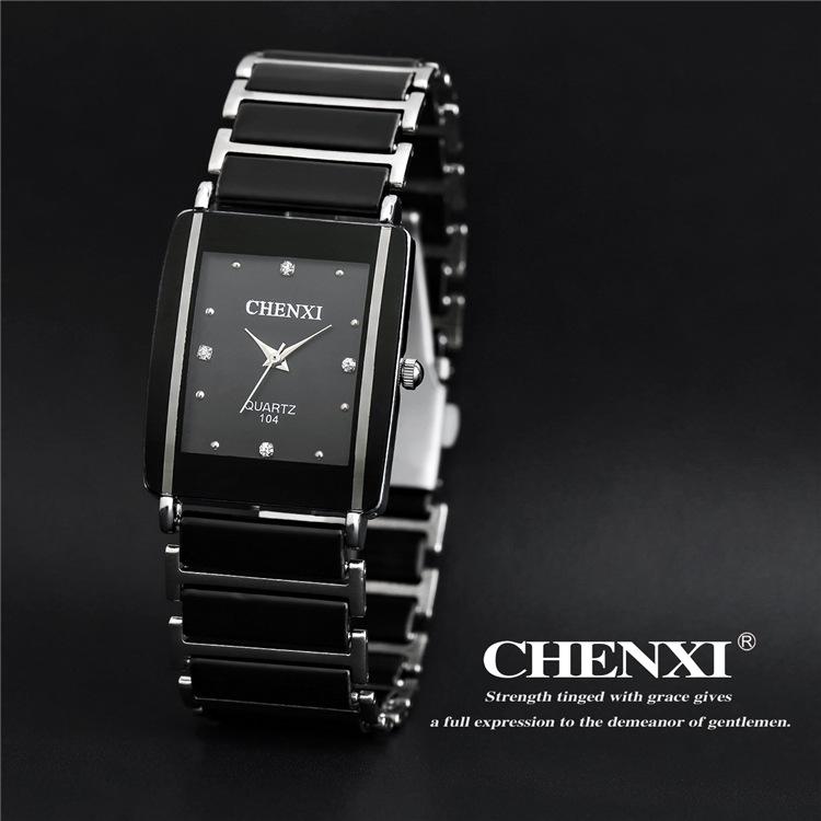 Wristwatches Fashion S Est High Quality Brand Chenxi Women Men Couples Leisure Watch Waterproof Square Ceramics Wristwatch Cx-104, Men black watch
Wristwatches Fashion S Est High Quality Brand Chenxi Women Men Couples Leisure Watch Waterproof Square Ceramics Wristwatch Cx-104, Men black watch