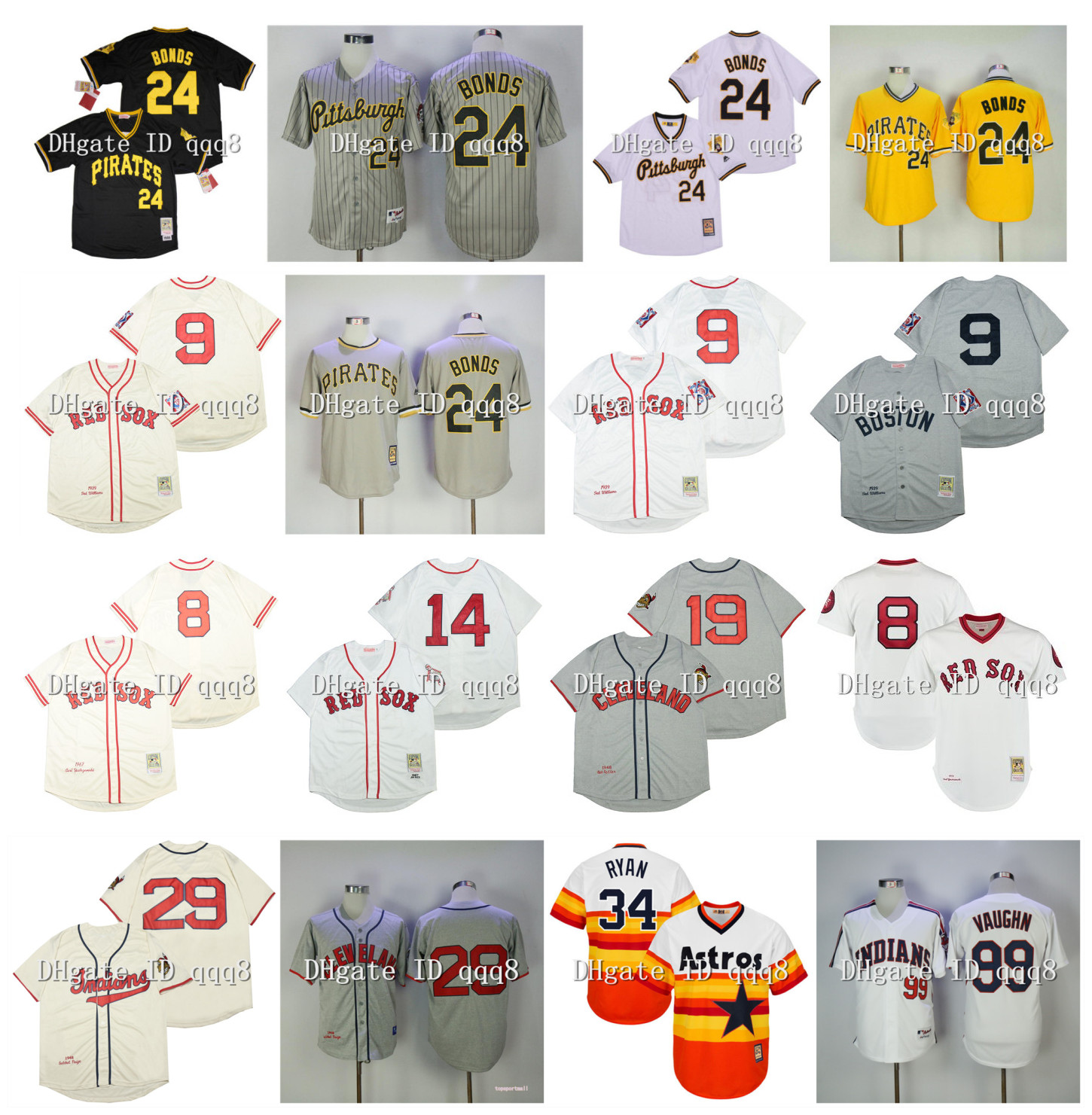 Vintage Baseball Jersey Barry Bonds RICKY WILD THING VAUGHN Carl Yastrzemski Nolan Ryan Johnny Pesky Ted Williams Satchel Paige Bob Feller Rice Throwback Jerseys, As pic
Vintage Baseball Jersey Barry Bonds RICKY WILD THING VAUGHN Carl Yastrzemski Nolan Ryan Johnny Pesky Ted Williams Satchel Paige Bob Feller Rice Throwback Jerseys, As pic