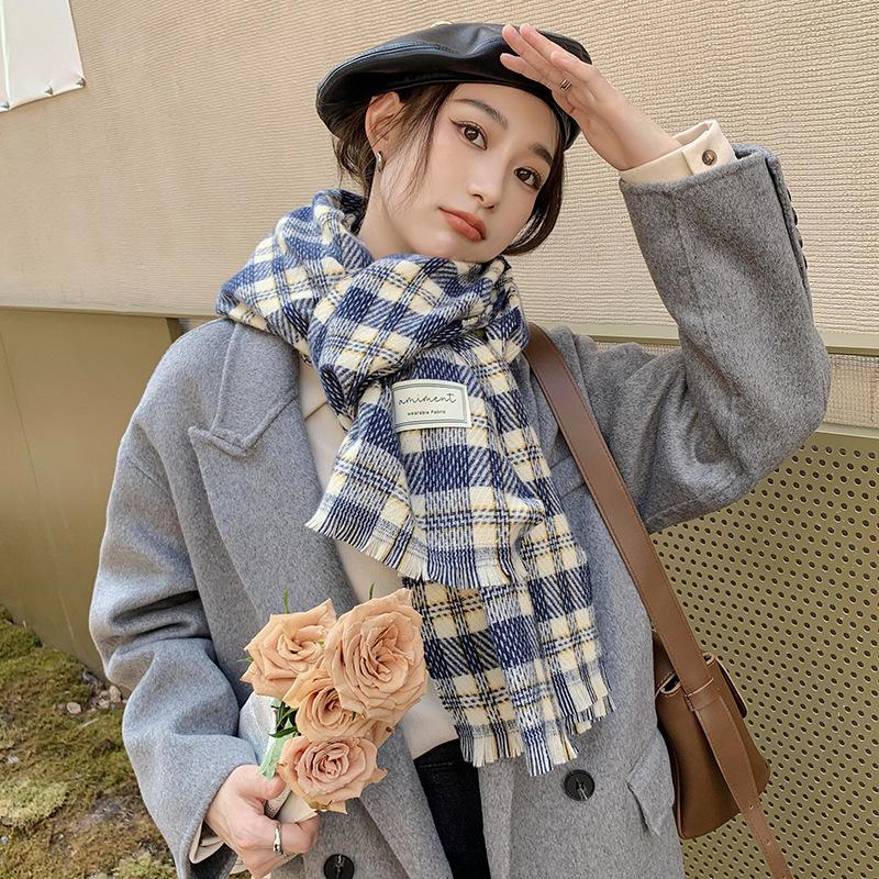 Scarves 2021 Autumn Winter Imitation Cashmere Plaid Korean Scarf Women's Warm Thickened Shawl Students' Bib With Long Style Outside
Scarves 2021 Autumn Winter Imitation Cashmere Plaid Korean Scarf Women's Warm Thickened Shawl Students' Bib With Long Style Outside