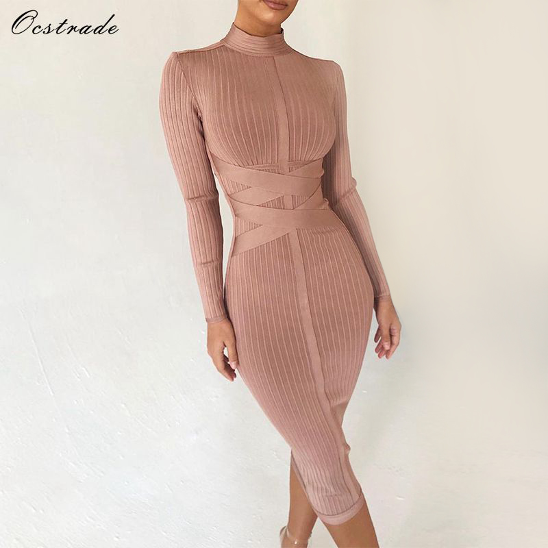 Ocstrade Bodycon Dress 2021 Nude Turtleneck Rayon Long Sleeve Bandage Dress High Quality Ribbed Womens Midi Bandage Dress Sexy, Green
Ocstrade Bodycon Dress 2021 Nude Turtleneck Rayon Long Sleeve Bandage Dress High Quality Ribbed Womens Midi Bandage Dress Sexy, Green