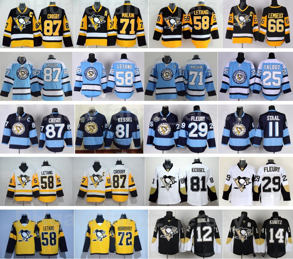 Pittsburgh Penguins Hockey Jersey 30 Matt Murray 81 Phil Kessel 72 Patric Hornqvist 17 Bryan Rust 87 Sidney Crosby Evgeni Malkin Mario Lemieux, Black
Pittsburgh Penguins Hockey Jersey 30 Matt Murray 81 Phil Kessel 72 Patric Hornqvist 17 Bryan Rust 87 Sidney Crosby Evgeni Malkin Mario Lemieux, Black