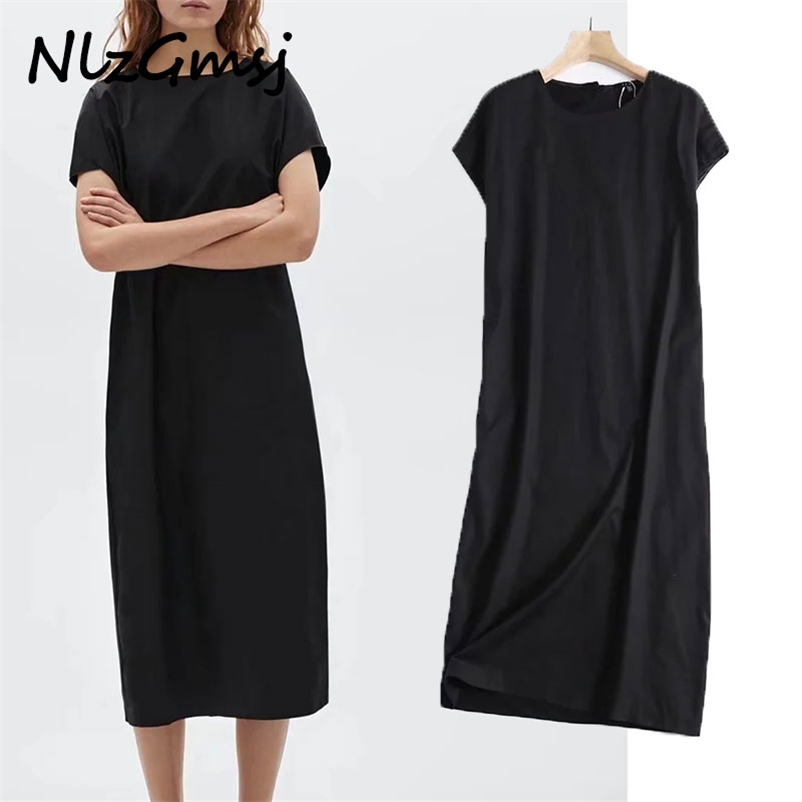 Women Dress O Neck Short Sleevele Simple Midi es Woman Elegant Robe Button Poplin Casual 04 210628, As picture
Women Dress O Neck Short Sleevele Simple Midi es Woman Elegant Robe Button Poplin Casual 04 210628, As picture