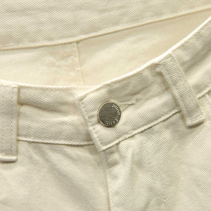 Summer white & black &Khaki Men Ripped Loose Straight Jeans Short Fashion Hip hop Bermuda Holes Casual Denim Cargo shorts 210713