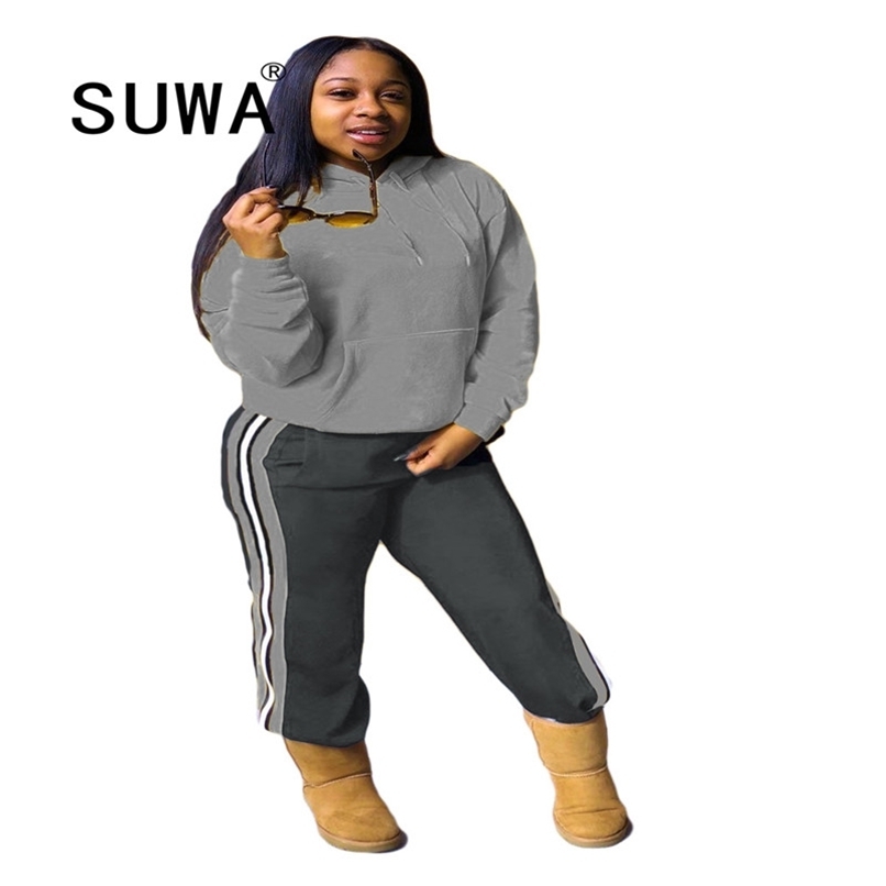 Casual Sportswear Two Piece Set Women's Festival Clothing Hooded Long Sleeve Sweatshirt Side Striped Pant Lounge Wear Suit 210525, Burgundy
Casual Sportswear Two Piece Set Women's Festival Clothing Hooded Long Sleeve Sweatshirt Side Striped Pant Lounge Wear Suit 210525, Burgundy