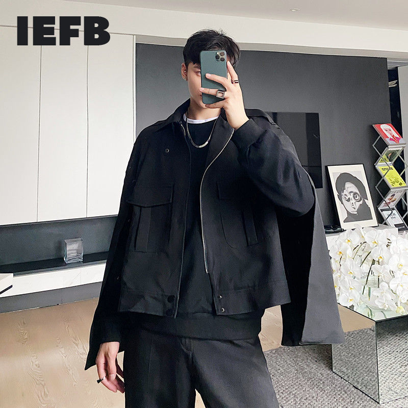 IEFB janpanese streetwear fashion short clock style jackets for men loose spring zipper coat couble pockets 9Y4674 210524, Black
IEFB janpanese streetwear fashion short clock style jackets for men loose spring zipper coat couble pockets 9Y4674 210524, Black