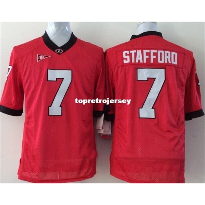 NCAA Retro Factory Outlet- Georgia Bulldogs jersey #7 Matthew Stafford College Football Jerseys,Retro football jersey,size:M-XXXL Retro, Red
NCAA Retro Factory Outlet- Georgia Bulldogs jersey #7 Matthew Stafford College Football Jerseys,Retro football jersey,size:M-XXXL Retro, Red